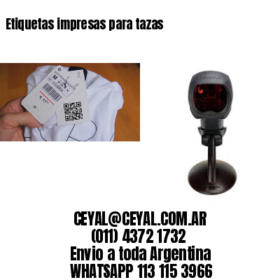 Etiquetas impresas para tazas