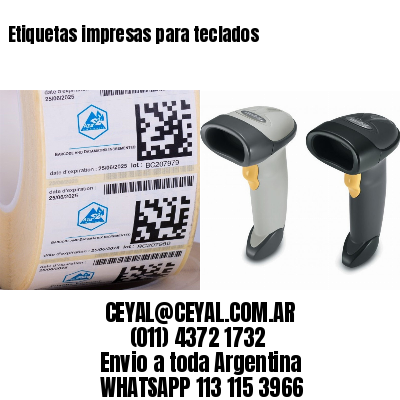 Etiquetas impresas para teclados