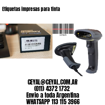 Etiquetas impresas para tinta