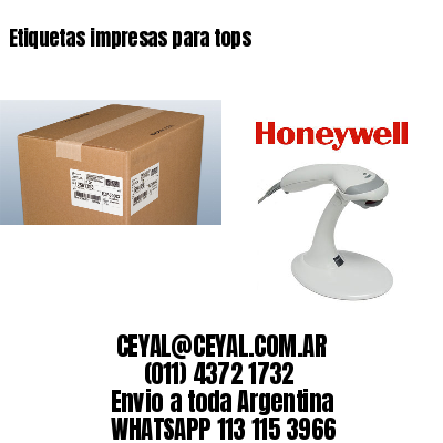 Etiquetas impresas para tops