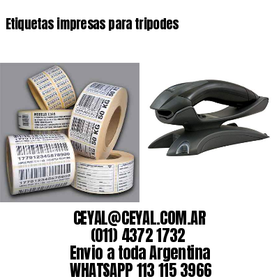 Etiquetas impresas para tripodes