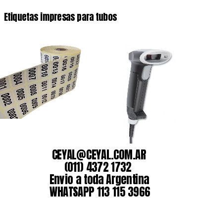 Etiquetas impresas para tubos