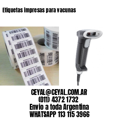 Etiquetas impresas para vacunas