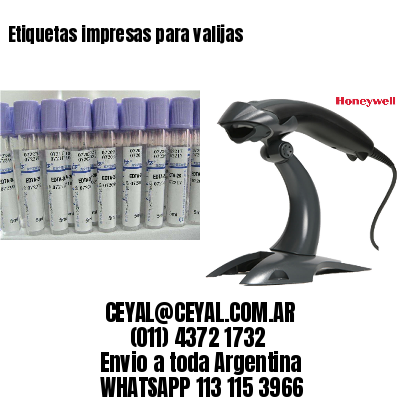 Etiquetas impresas para valijas
