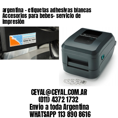argentina – etiquetas adhesivas blancas Accesorios para bebes- servicio de impresión