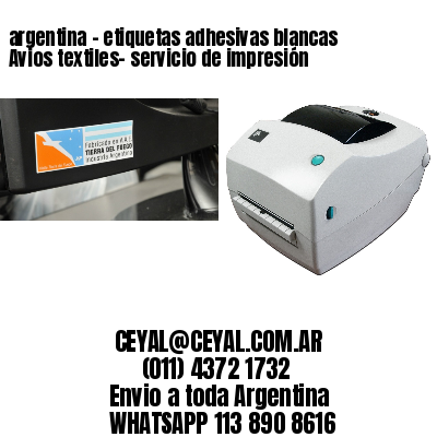 argentina - etiquetas adhesivas blancas Avios textiles- servicio de impresión