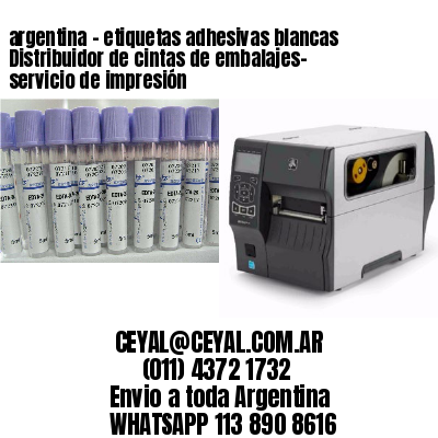 argentina - etiquetas adhesivas blancas Distribuidor de cintas de embalajes- servicio de impresión