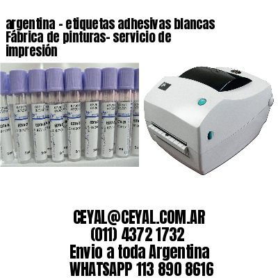 argentina - etiquetas adhesivas blancas Fábrica de pinturas- servicio de impresión