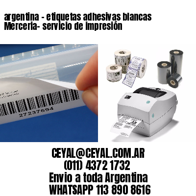 argentina - etiquetas adhesivas blancas Merceria- servicio de impresión