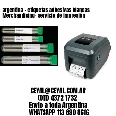 argentina - etiquetas adhesivas blancas Merchandising- servicio de impresión