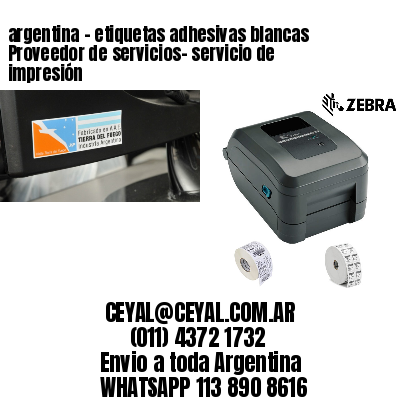 argentina - etiquetas adhesivas blancas Proveedor de servicios- servicio de impresión