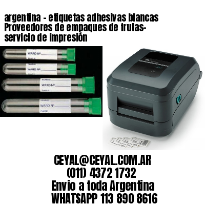 argentina - etiquetas adhesivas blancas Proveedores de empaques de frutas- servicio de impresión