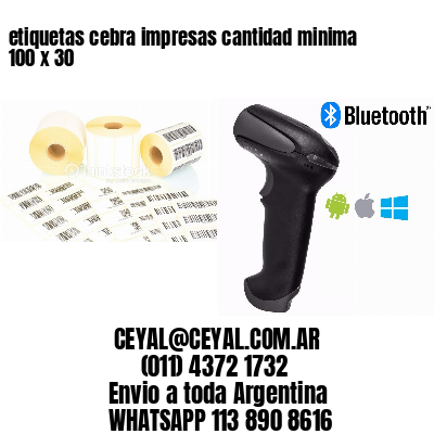 etiquetas cebra impresas cantidad minima 100 x 30