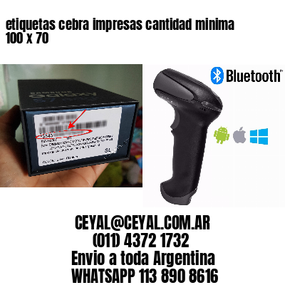 etiquetas cebra impresas cantidad minima 100 x 70