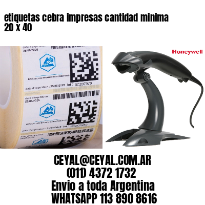 etiquetas cebra impresas cantidad minima 20 x 40