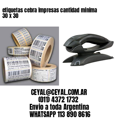 etiquetas cebra impresas cantidad minima 30 x 30
