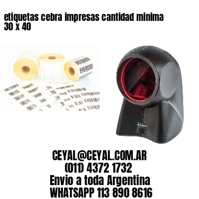 etiquetas cebra impresas cantidad minima 30 x 40