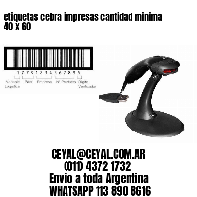 etiquetas cebra impresas cantidad minima 40 x 60