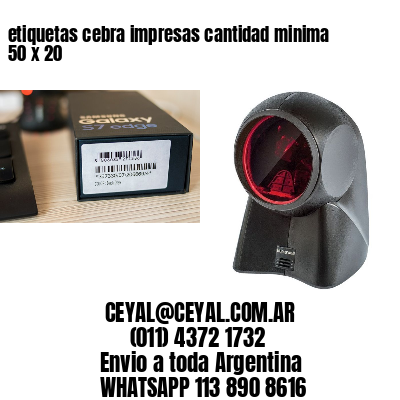 etiquetas cebra impresas cantidad minima 50 x 20