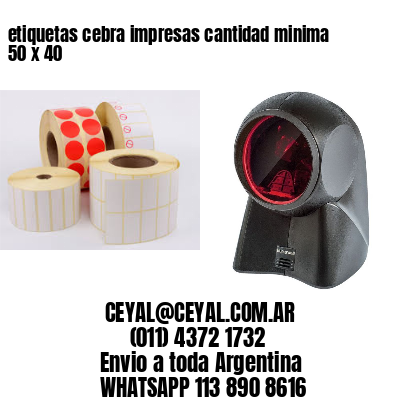 etiquetas cebra impresas cantidad minima 50 x 40