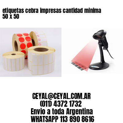 etiquetas cebra impresas cantidad minima 50 x 50