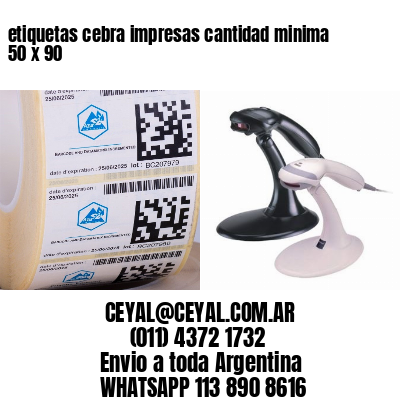 etiquetas cebra impresas cantidad minima 50 x 90