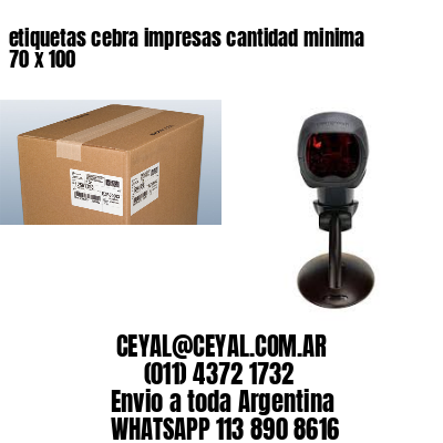 etiquetas cebra impresas cantidad minima 70 x 100