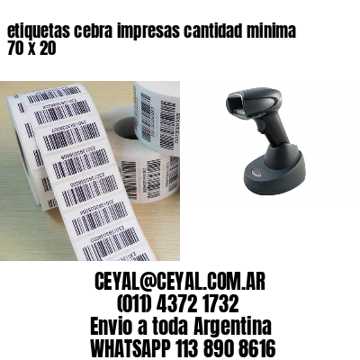 etiquetas cebra impresas cantidad minima 70 x 20