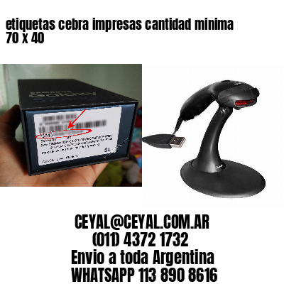 etiquetas cebra impresas cantidad minima 70 x 40
