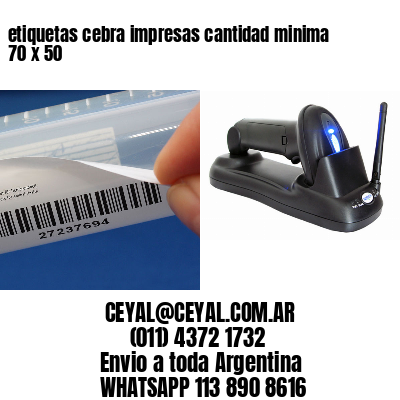 etiquetas cebra impresas cantidad minima 70 x 50