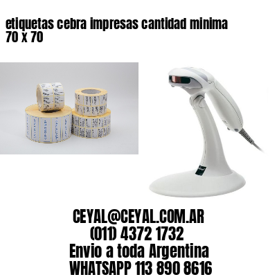 etiquetas cebra impresas cantidad minima 70 x 70