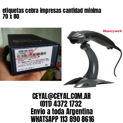 etiquetas cebra impresas cantidad minima 70 x 80