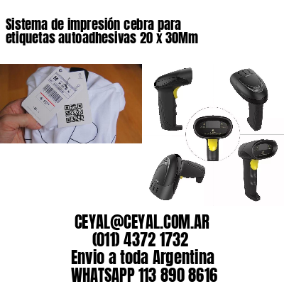 Sistema de impresión cebra para etiquetas autoadhesivas 20 x 30Mm