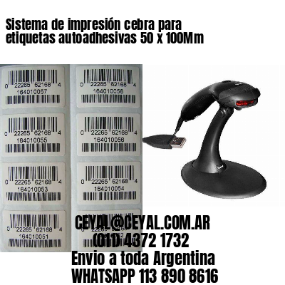 Sistema de impresión cebra para etiquetas autoadhesivas 50 x 100Mm