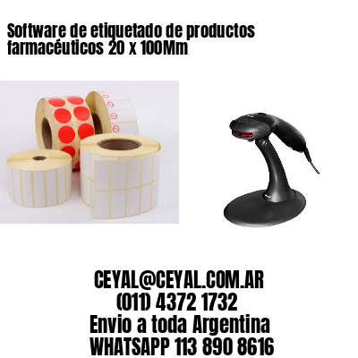 Software de etiquetado de productos farmacéuticos 20 x 100Mm