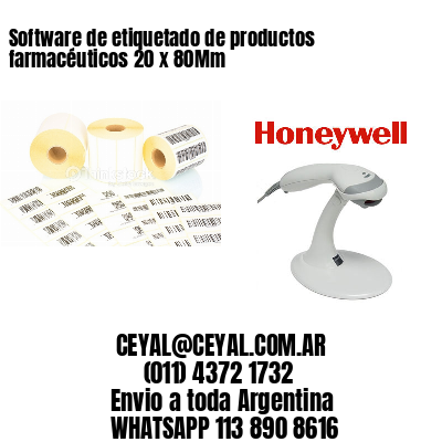 Software de etiquetado de productos farmacéuticos 20 x 80Mm