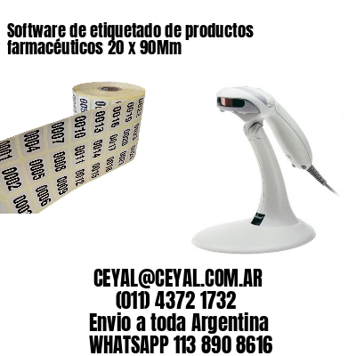Software de etiquetado de productos farmacéuticos 20 x 90Mm
