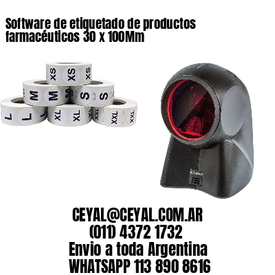 Software de etiquetado de productos farmacéuticos 30 x 100Mm