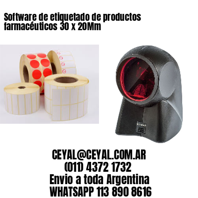 Software de etiquetado de productos farmacéuticos 30 x 20Mm