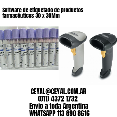 Software de etiquetado de productos farmacéuticos 30 x 30Mm