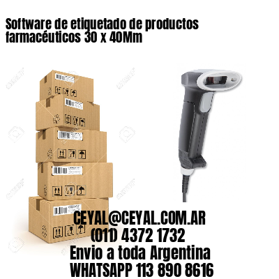 Software de etiquetado de productos farmacéuticos 30 x 40Mm