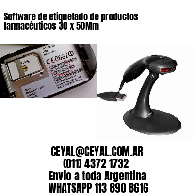 Software de etiquetado de productos farmacéuticos 30 x 50Mm