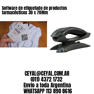 Software de etiquetado de productos farmacéuticos 30 x 70Mm
