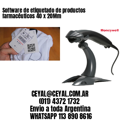 Software de etiquetado de productos farmacéuticos 40 x 20Mm
