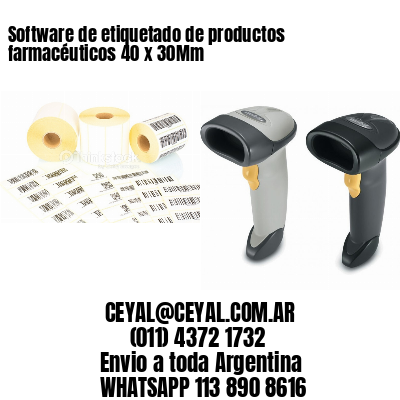 Software de etiquetado de productos farmacéuticos 40 x 30Mm