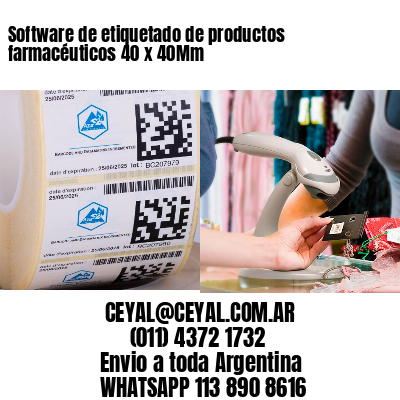 Software de etiquetado de productos farmacéuticos 40 x 40Mm