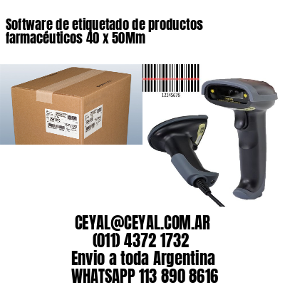 Software de etiquetado de productos farmacéuticos 40 x 50Mm