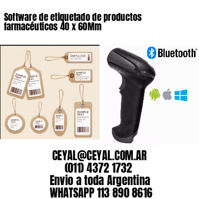 Software de etiquetado de productos farmacéuticos 40 x 60Mm