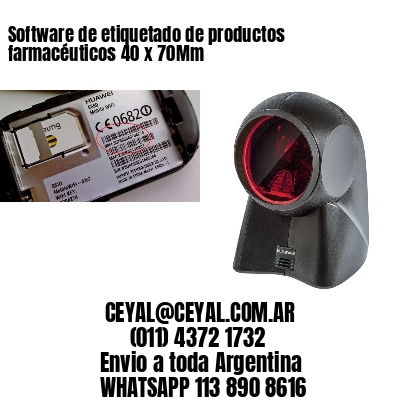 Software de etiquetado de productos farmacéuticos 40 x 70Mm