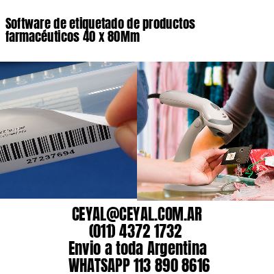 Software de etiquetado de productos farmacéuticos 40 x 80Mm